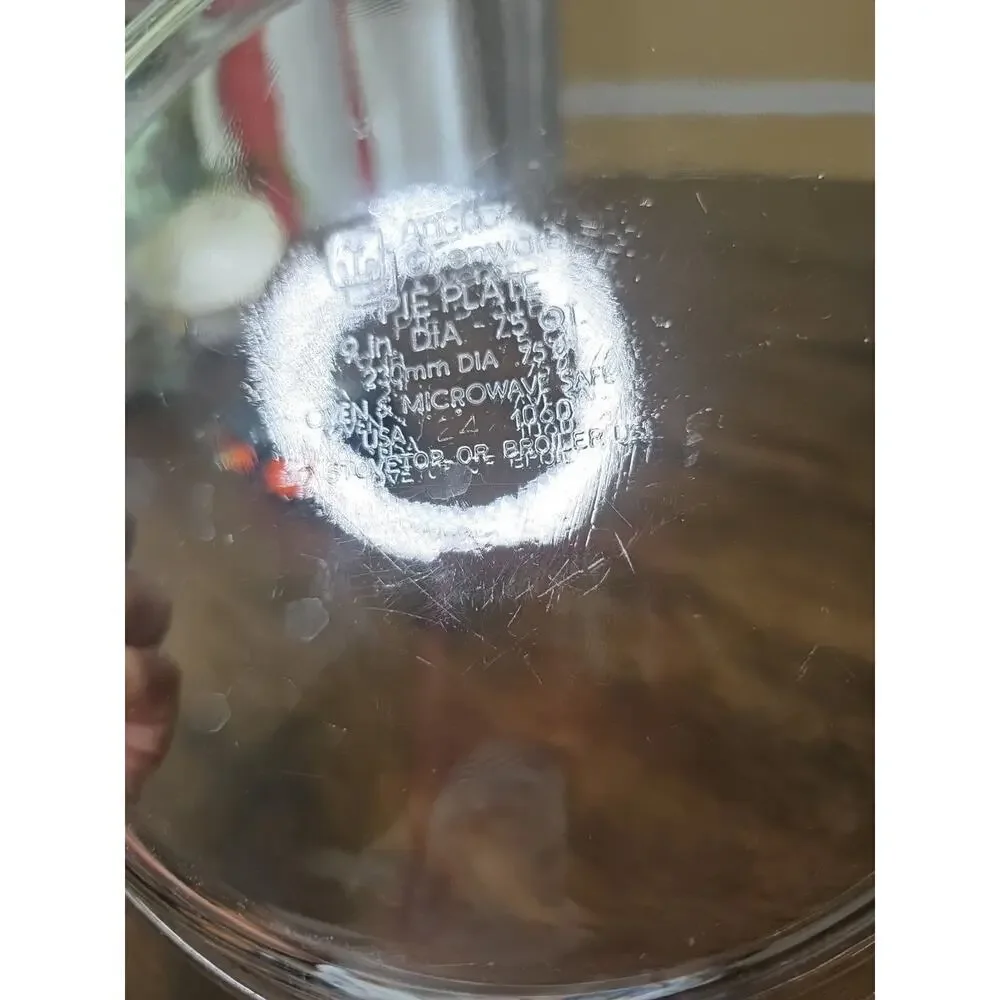 Vintage Fire King Anchor Hocking Pie Plate‎ Pie Pan 460 Clear Glass 9